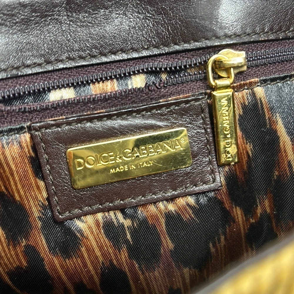 Dolce & Gabbana Vintage Corduroy Leather Handbag Crossbody Chain - Picture 14 of 16